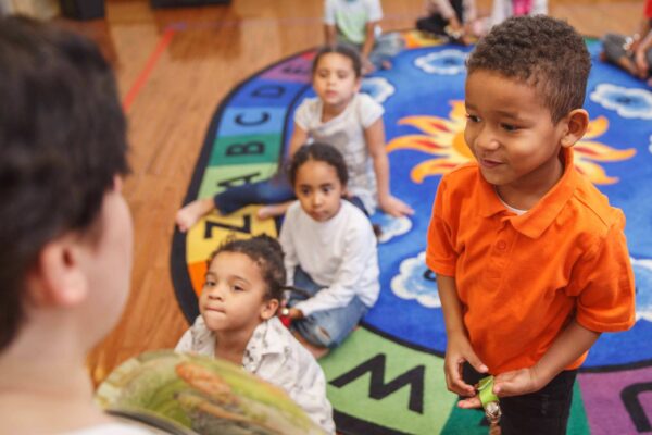 Kaleidoscope students during story time
