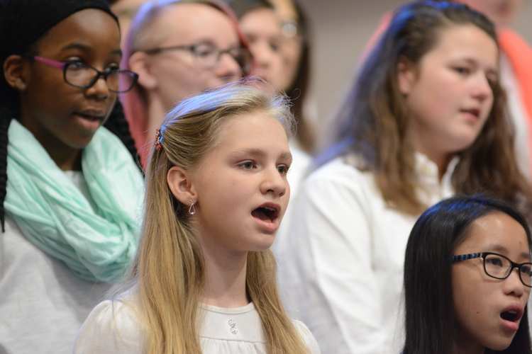 Students from the Gleeksman-Kohn Children's Choir perform