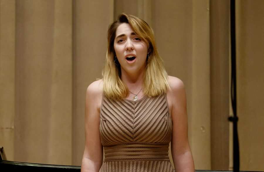 Settlement vocal student performs at an Annual Concert
