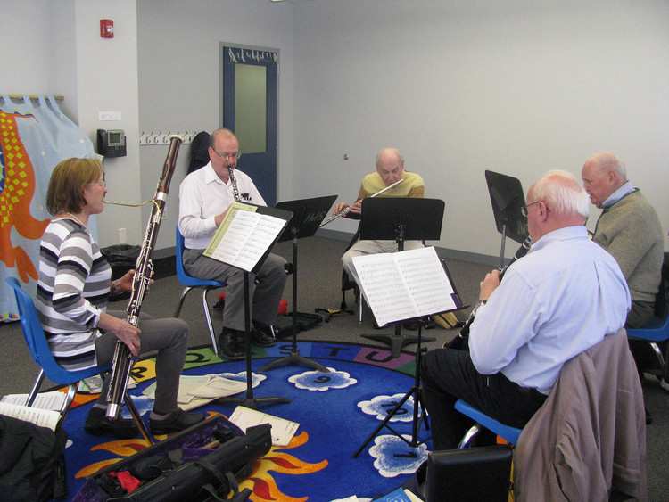 The Adult Chamber Players rehearse at the Willow Grove Branch