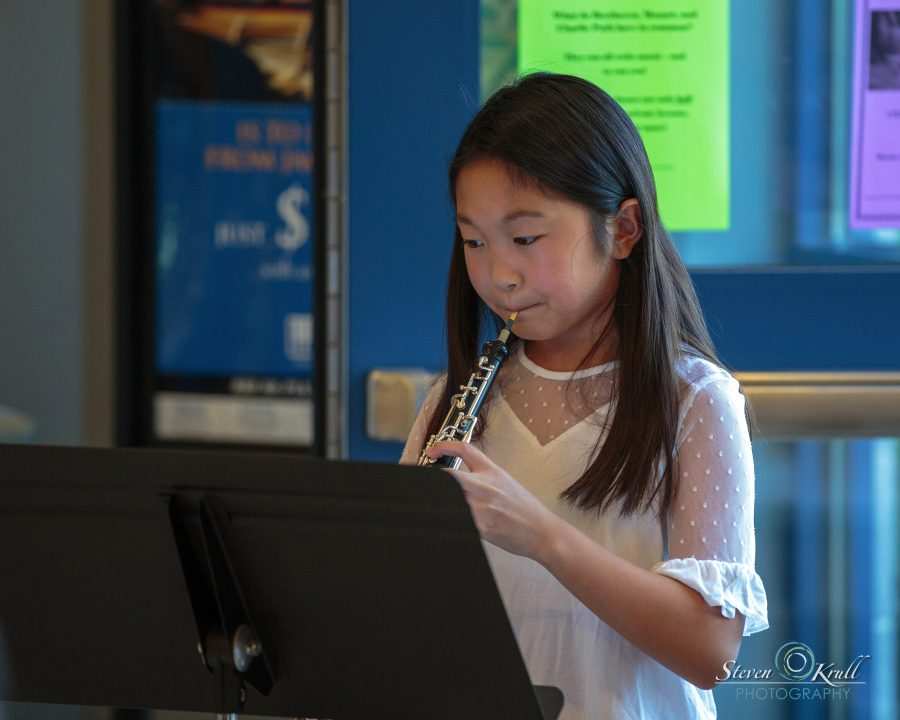 A young student practices at the Willow Grove Branch